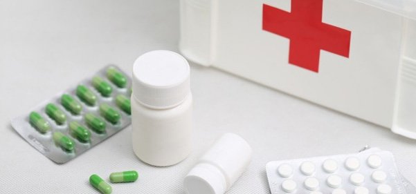 first aid kit with medicines
