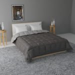 Duvet Insert - Silver Gray & Charcoal- Queen 90" x 94" -210gsm By AGH Supply