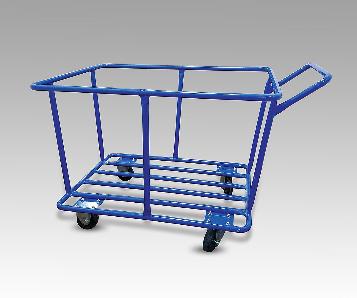 Laundry Cart, 10 bushel, With Metal Cage, “BLUE” 3