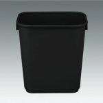 Waste Basket, 14qt, "BLACK" 12/cs