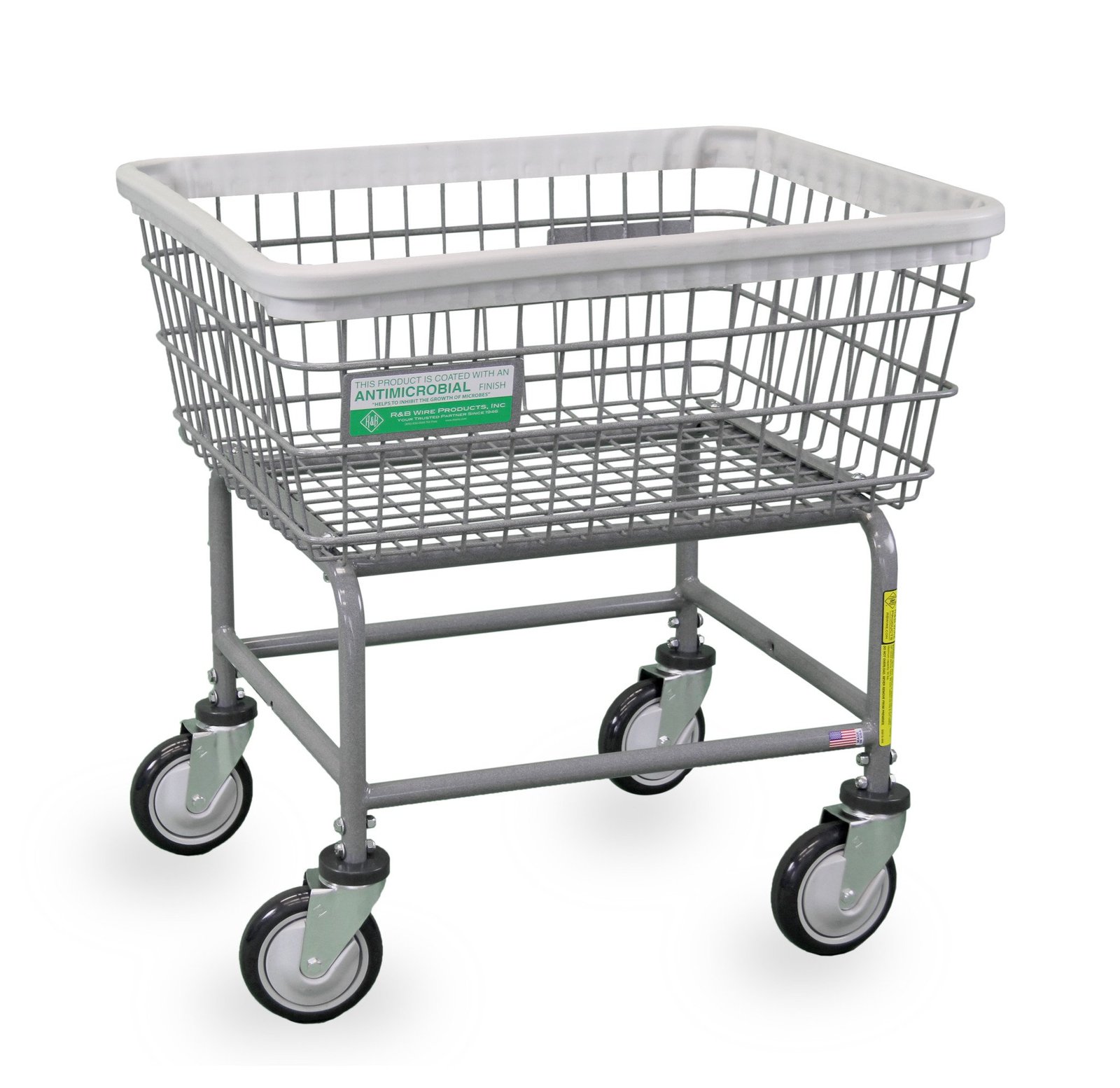 Antimicrobial Laundry Cart -2.50 Bushel Capacity BY AGH Hospitality Supply