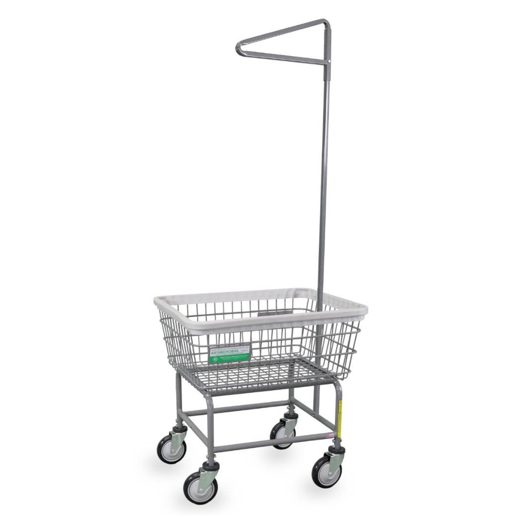 Laundry Cart with single pole rack By AGH Supply