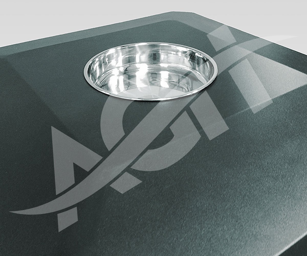 35gal Outdoor Trash Can With Ash Tray, Steel 2