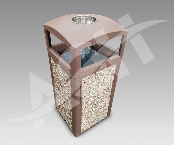 20170816_112616.jpg 15gal Outdoor Trash Can With Ash Tray Top, Steel