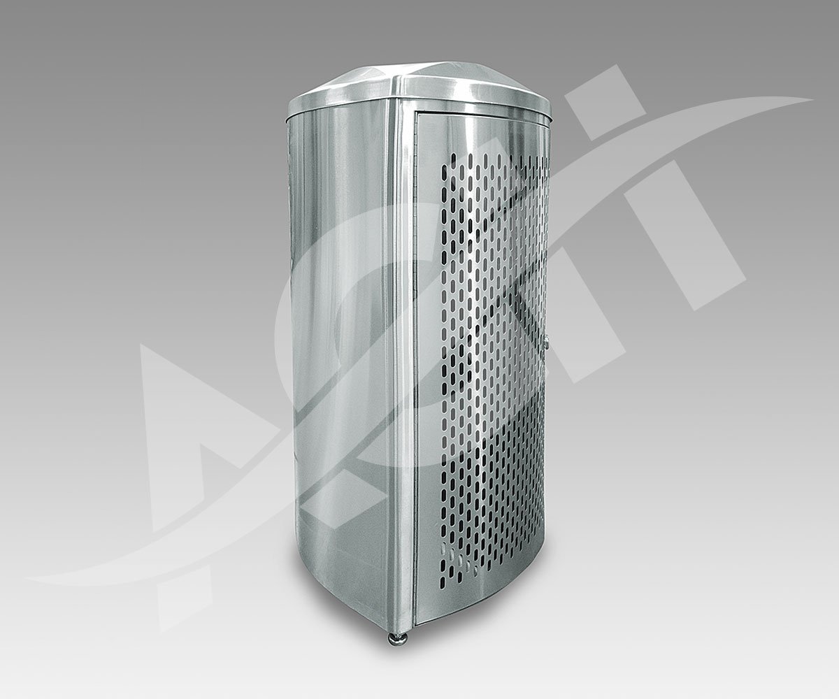 33gal Triangle -Stainless Steel Indoor Trash Can