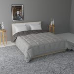 Duvet Insert -Silver Gray & Charcoal- Full XL 84" x 94" -210gsm - 5 pcs/case