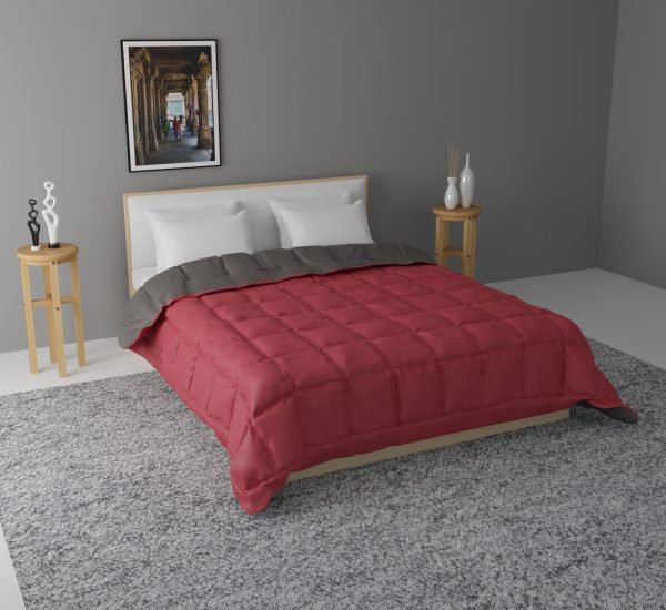 Duvet Insert -Maroon & Charcoal Full XL 84" x 94" -210gsm - 5 pcs/case 1 Duvet Insert -Maroon & Charcoal Full XL 84" x 94" -210gsm - 5 pcs/case