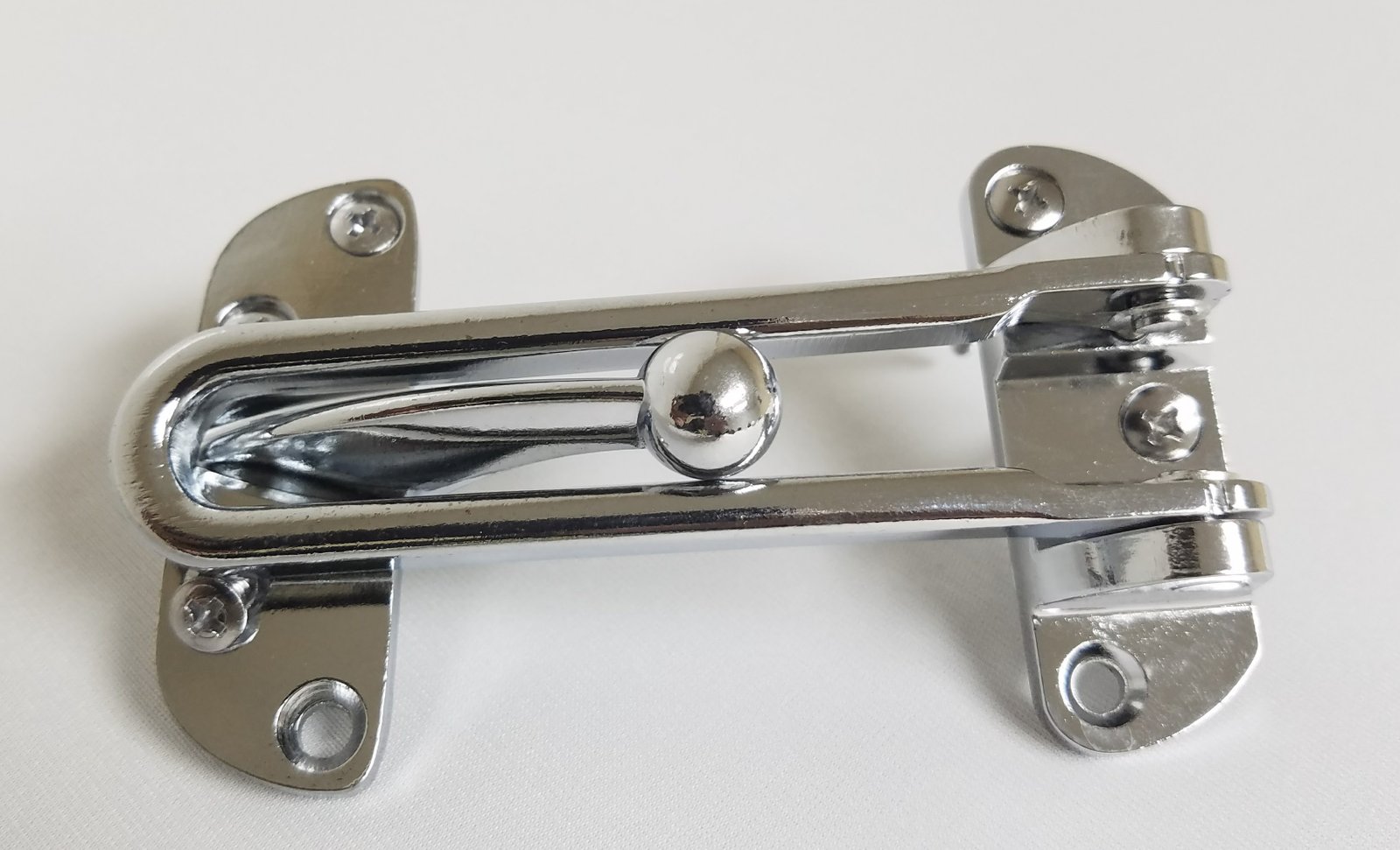 Door Guard with Ball Bearing Polish Chrome