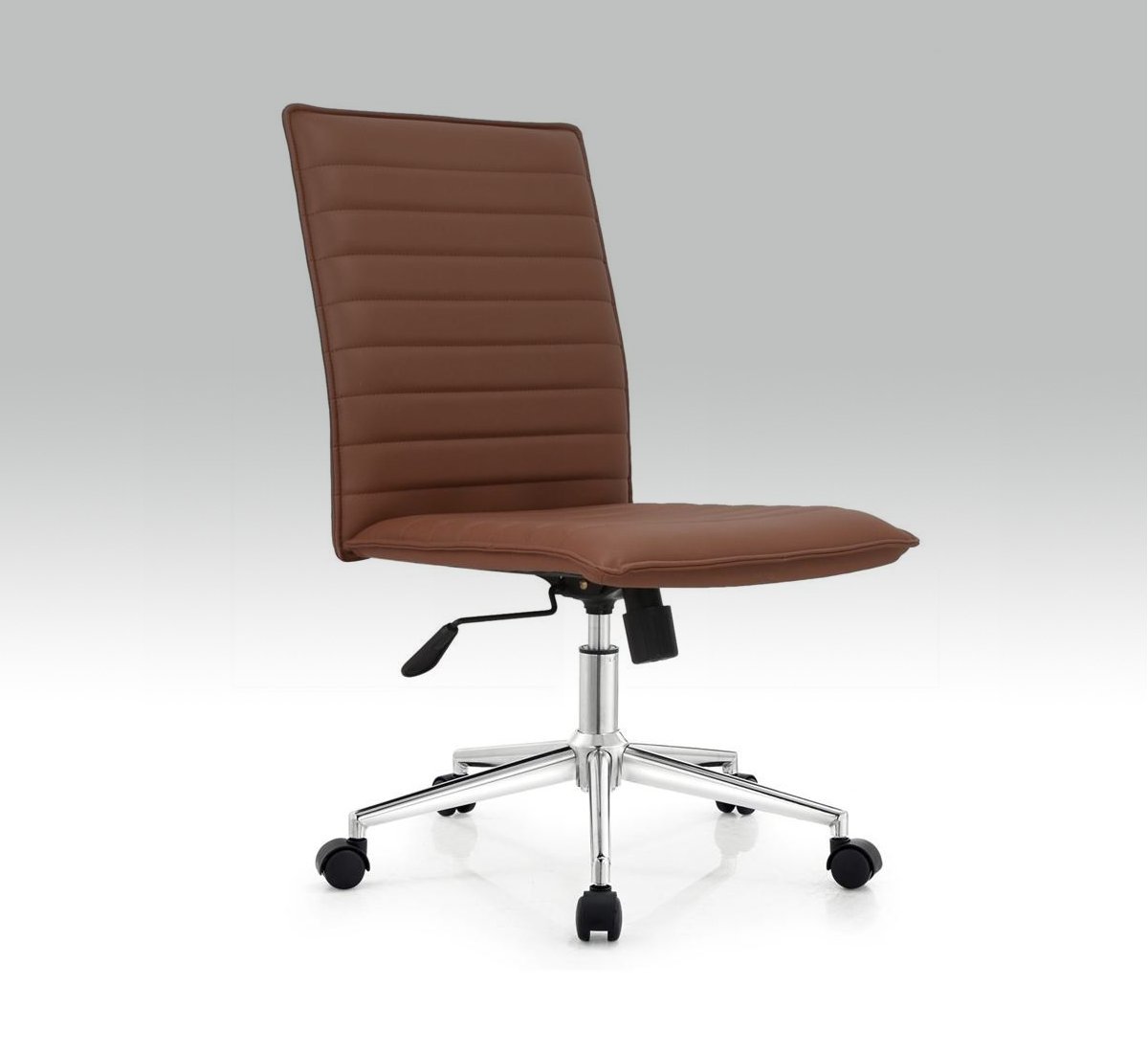 Ergonomic Hotel Desk Chairs Without Armrest - Brown Color by AGH Supply
