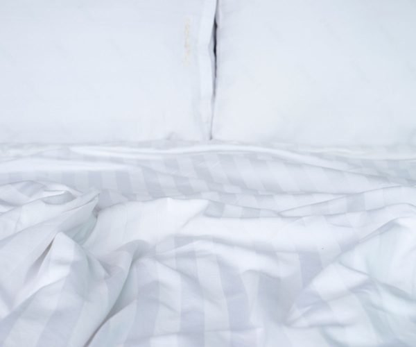 94″ x 110″ – Queen XL, Flat Stripe Sheets, T250, White -2dz Per Case | AGH - Hospitality Supplies 94" x 110" - Queen XL, Flat Stripe Sheets, T250, White -2dz Per Case