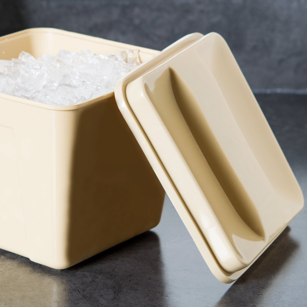 Ice Bucket Lids, Square, “BEIGE” -6dz per case 2