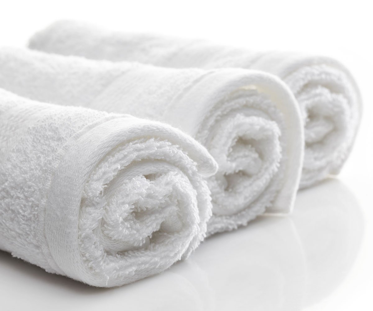 16" x 27"-3.0 lbs Premium Quality Hand Towel, Dobby Border, 86% Cotton-14% Polyester -10dz per case