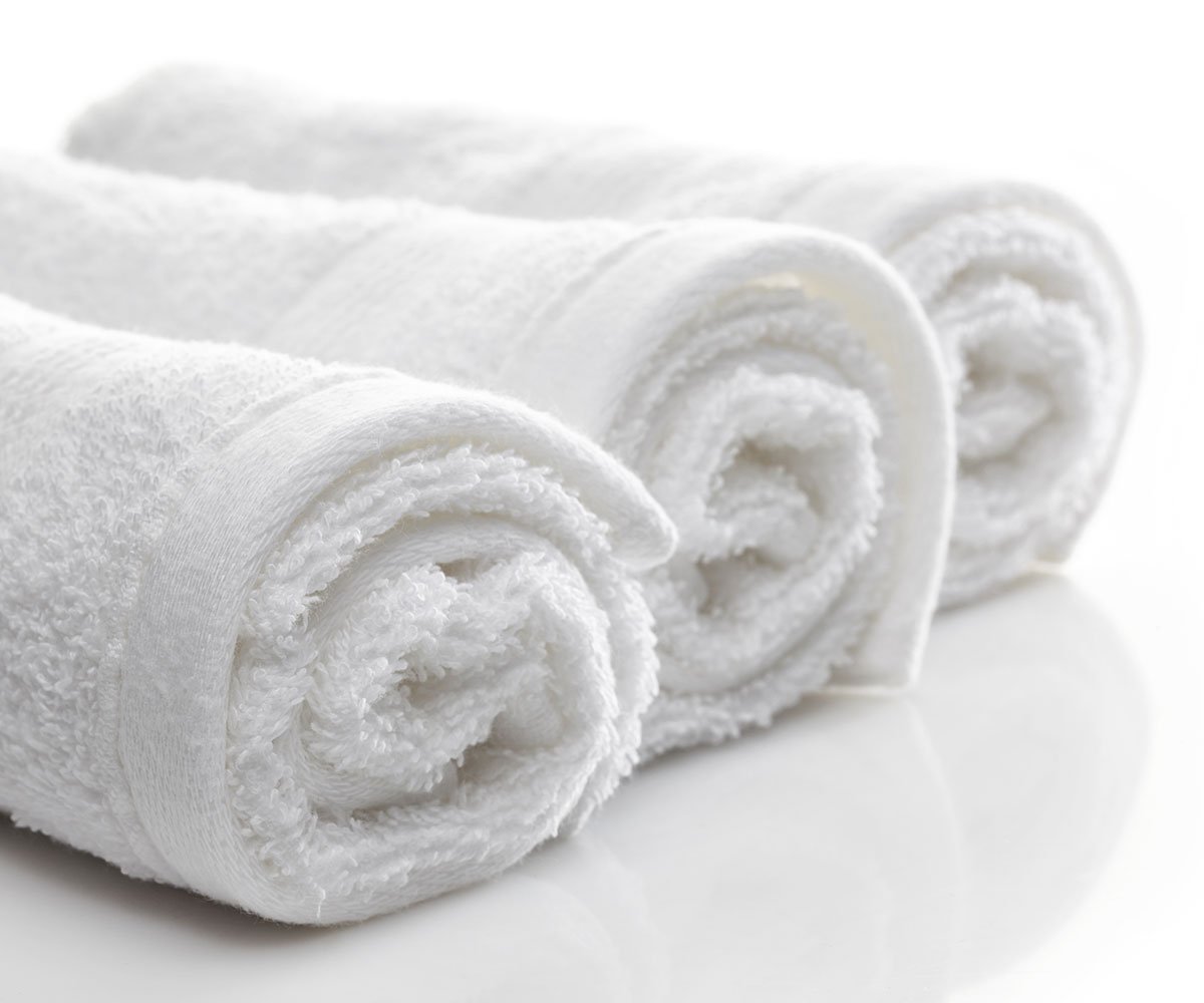 Wash Cloth 12"x12"-1.0lbs, 86% Cotton-14% Polyester, Cam Border-25dz per case