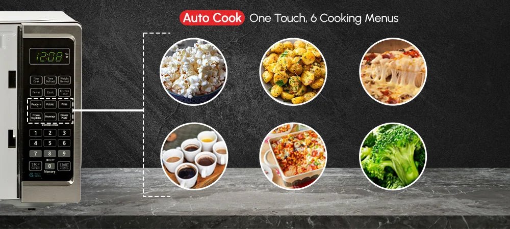 Roomwell UK Touchpad Mini Microwave Auto Cook