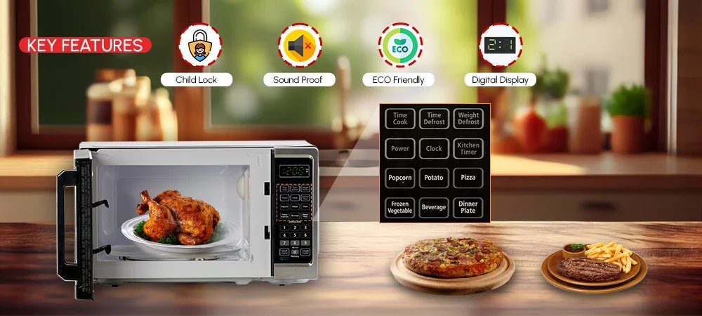 Roomwell UK Touchpad Mini Microwave features 